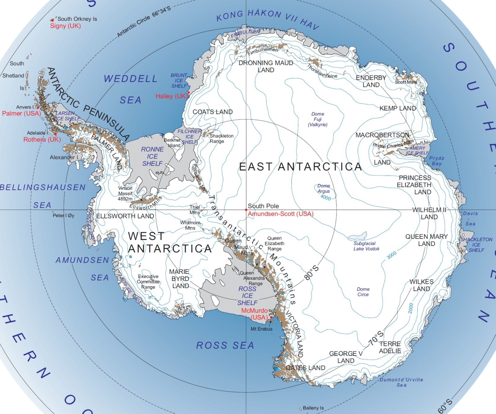 Antartica map