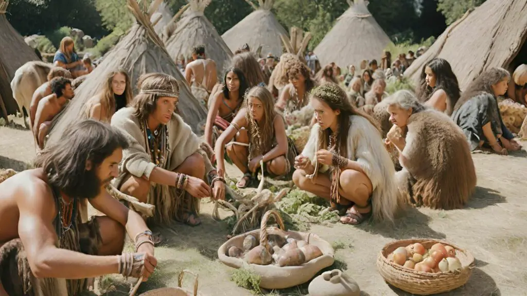 Stone age people Gathering and Foraging