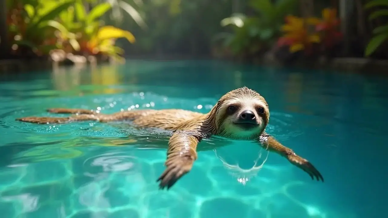 sloth swim