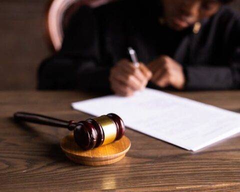 gavel on desk