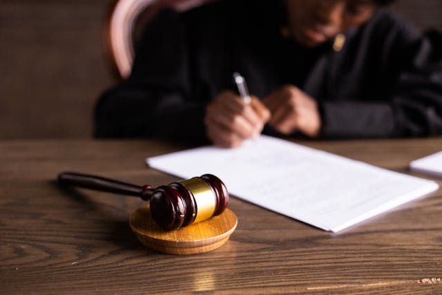 gavel on desk